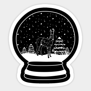 Christmas Llama Sticker